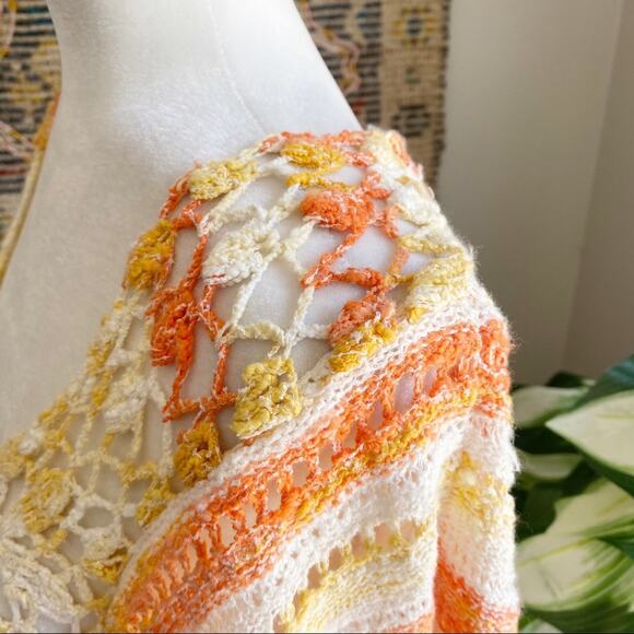 Free People Crochet Knit Dress Kaftan Coverup - Picture 7 of 16